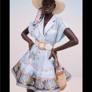 Zimmermann Postcard Shirt Mini Dress